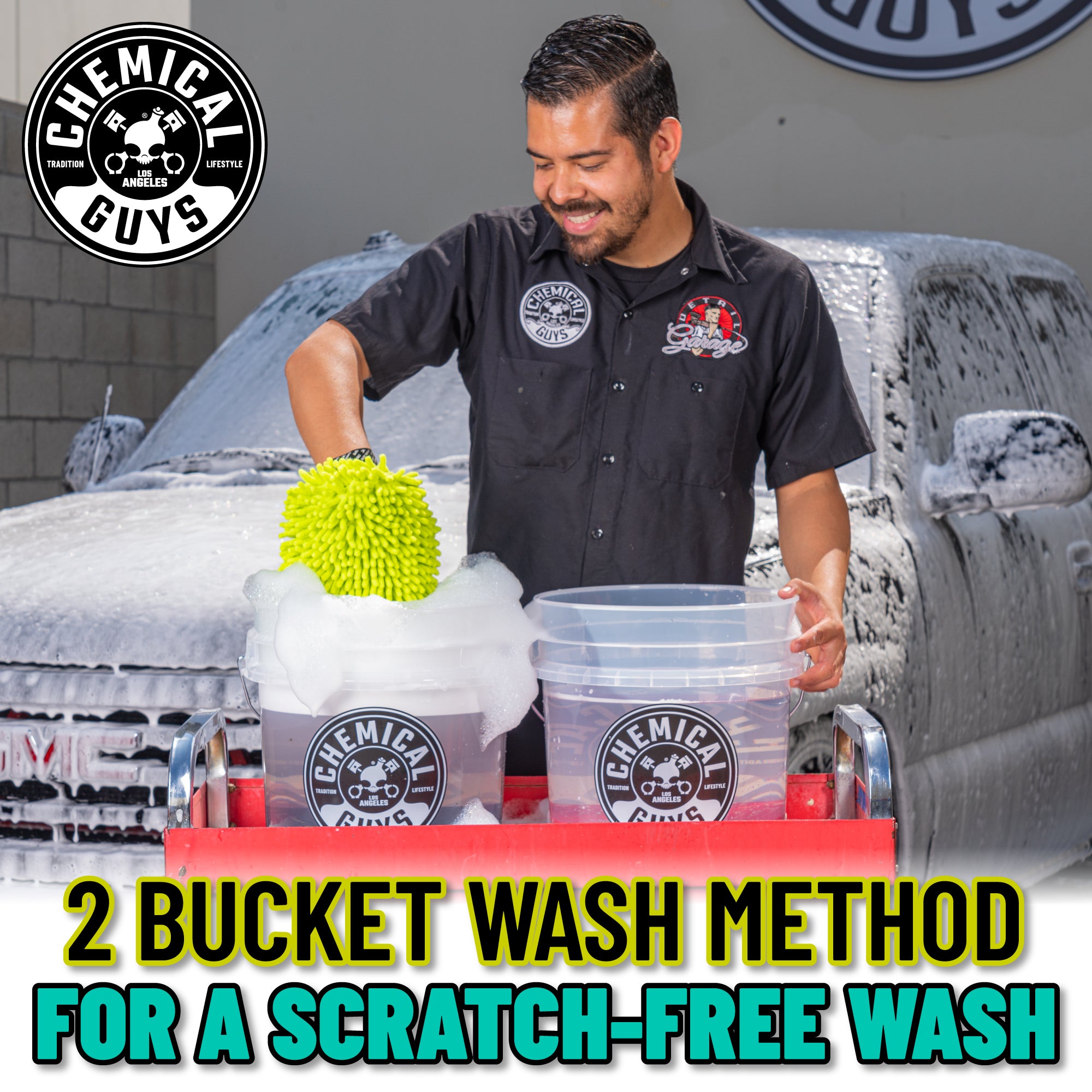 Wash and Gloss Two-Bucket Method Deluxe Kit w/Lids - Image 3