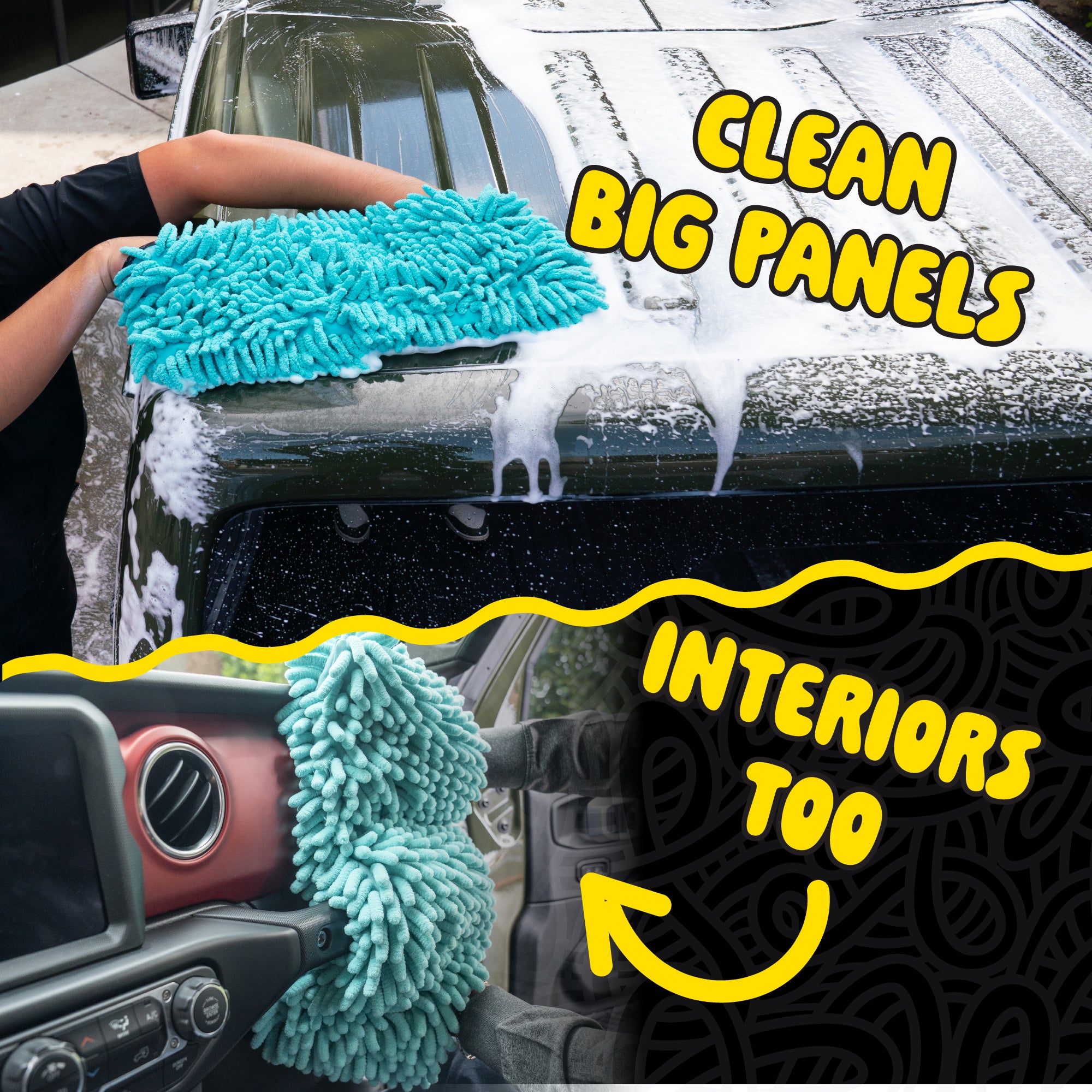 Big Noodle Grip & Glide Two Handed Wash Mitt - Image 5